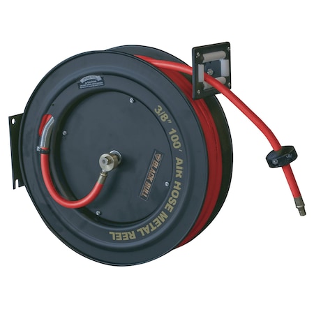 Black Bull Retractable Air Hose Reel with Auto Rewind, 100 Ft. AHAR100